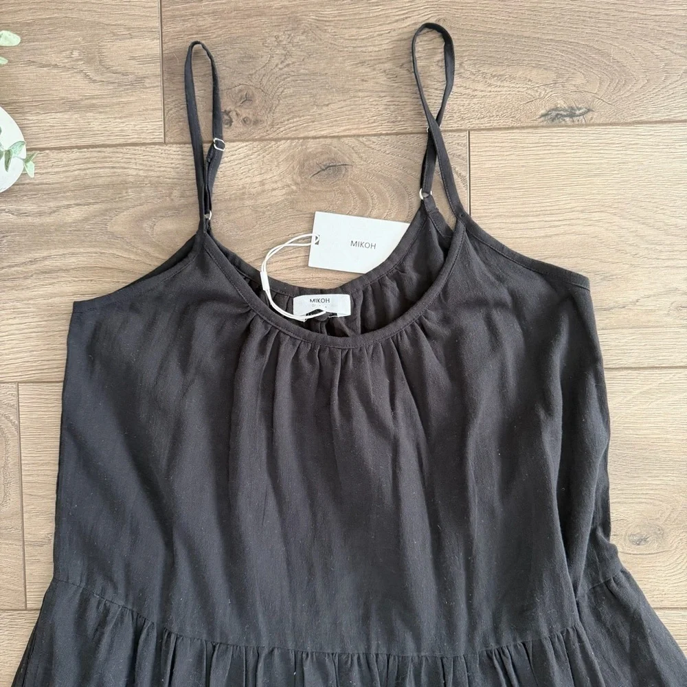 MIKOH Black Women's Dress Size 1 (Small) 100% Cotton - Picture 3 of 7
